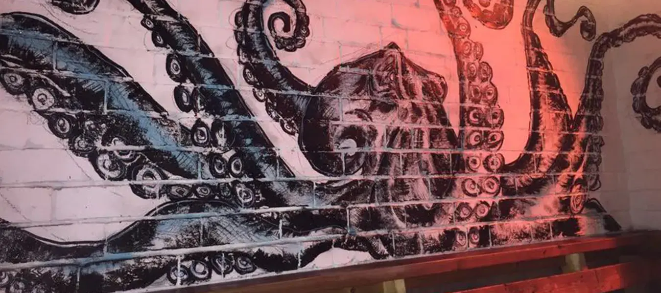 Octopus art in the Anchor courtyard