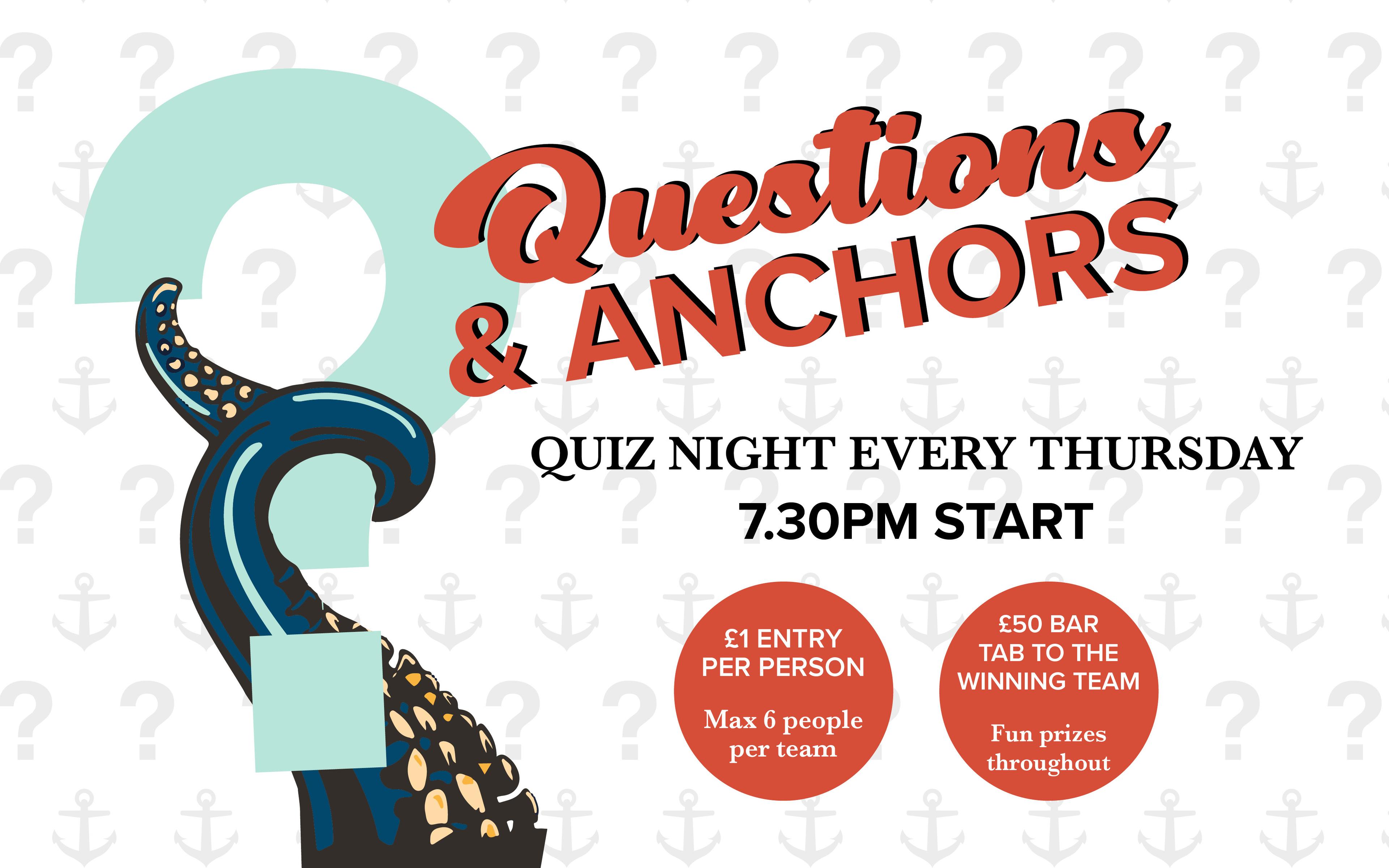 Quiz Night every Thursday 7:30pm